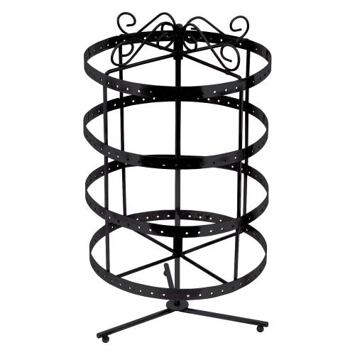 96-Prs Rotating Round Wire Stand (Black)